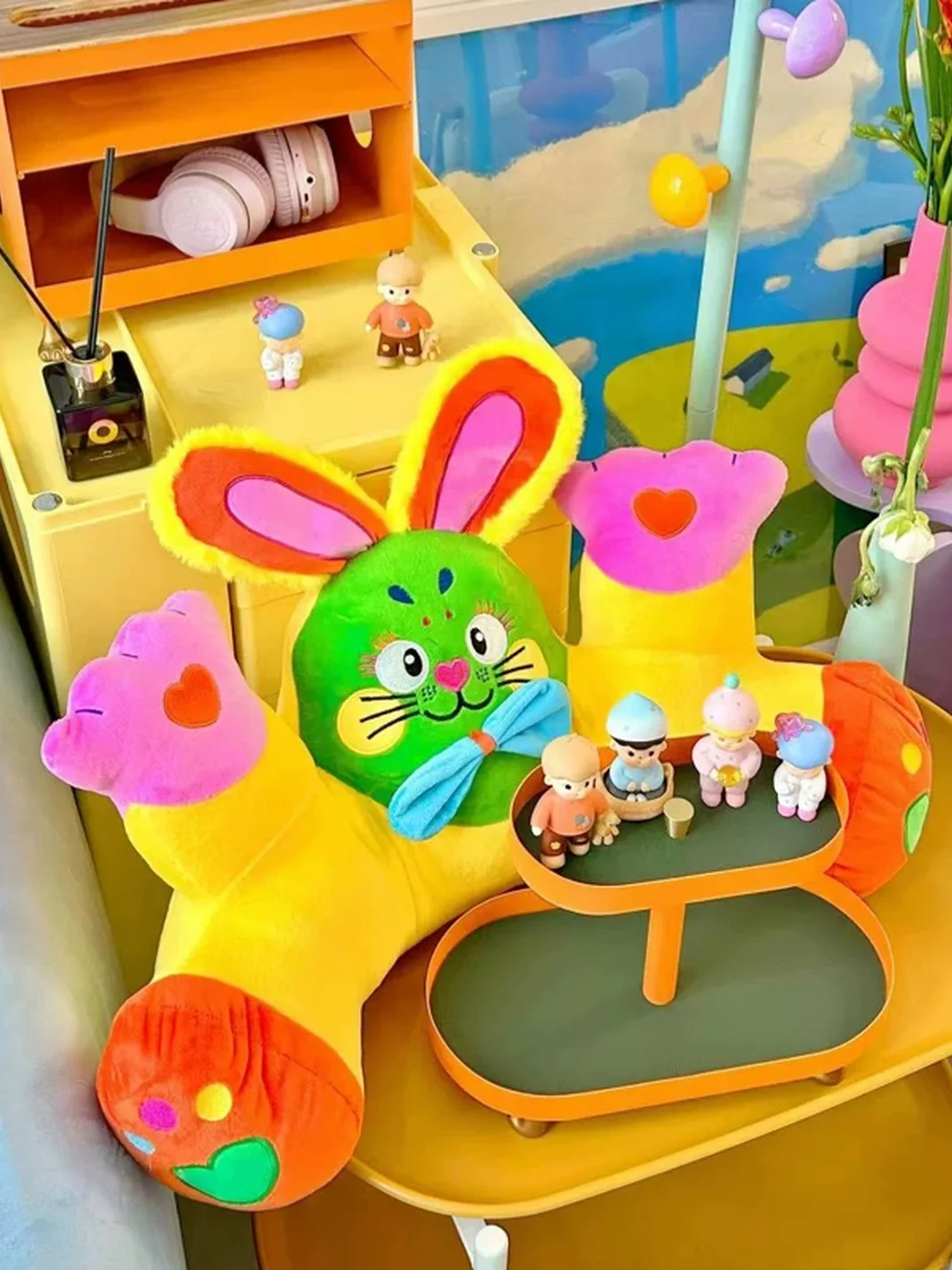 Uodycoco | Rabbit Plush Backrest Pillow