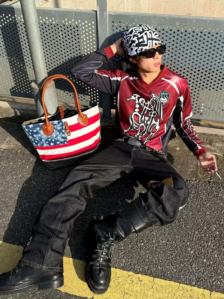 WASTED | Skull Embroidered Colorblock Hockey Jersey - 4