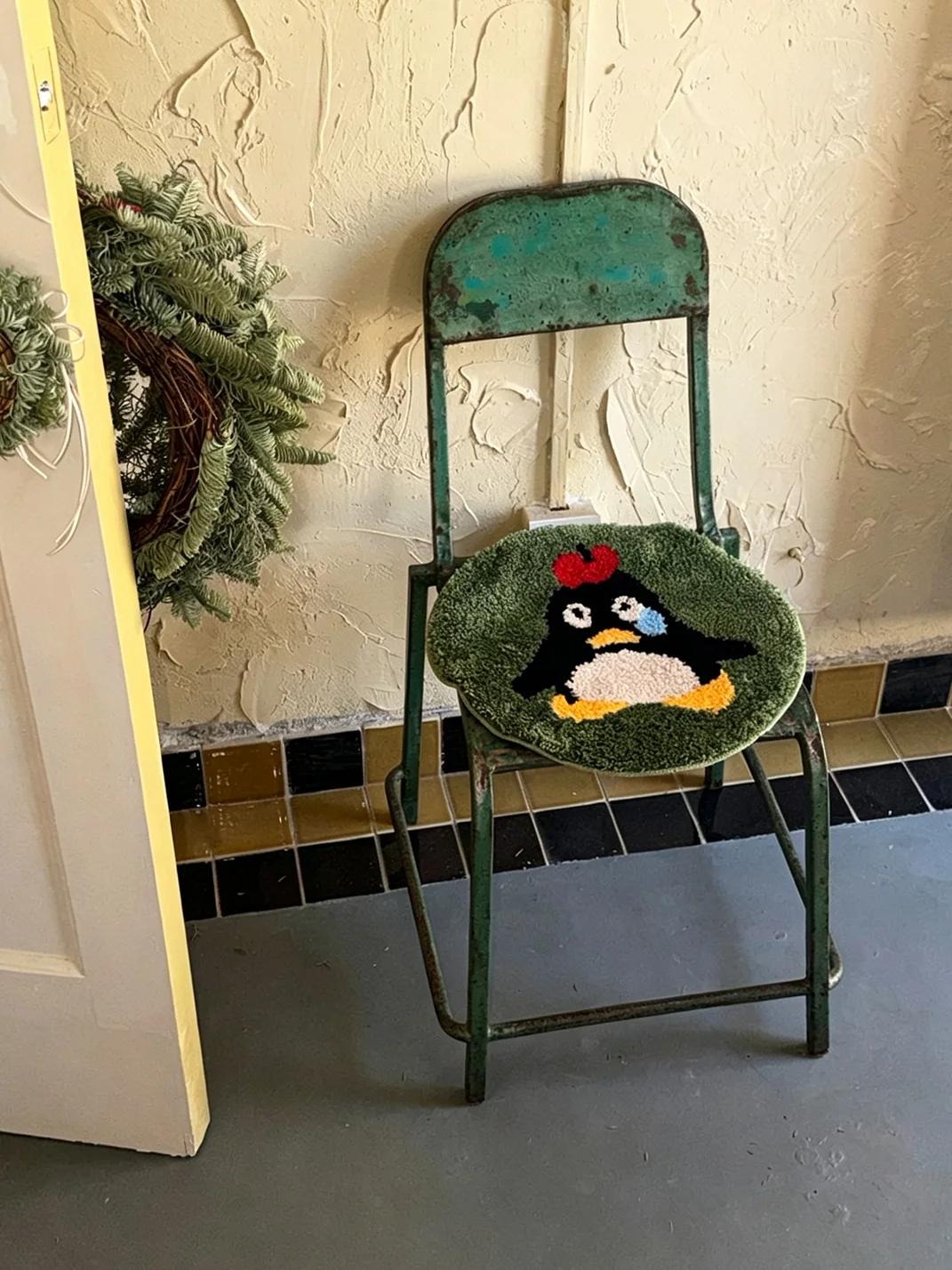 Click | Round Cartoon Animal Tufted Chair Cushion
