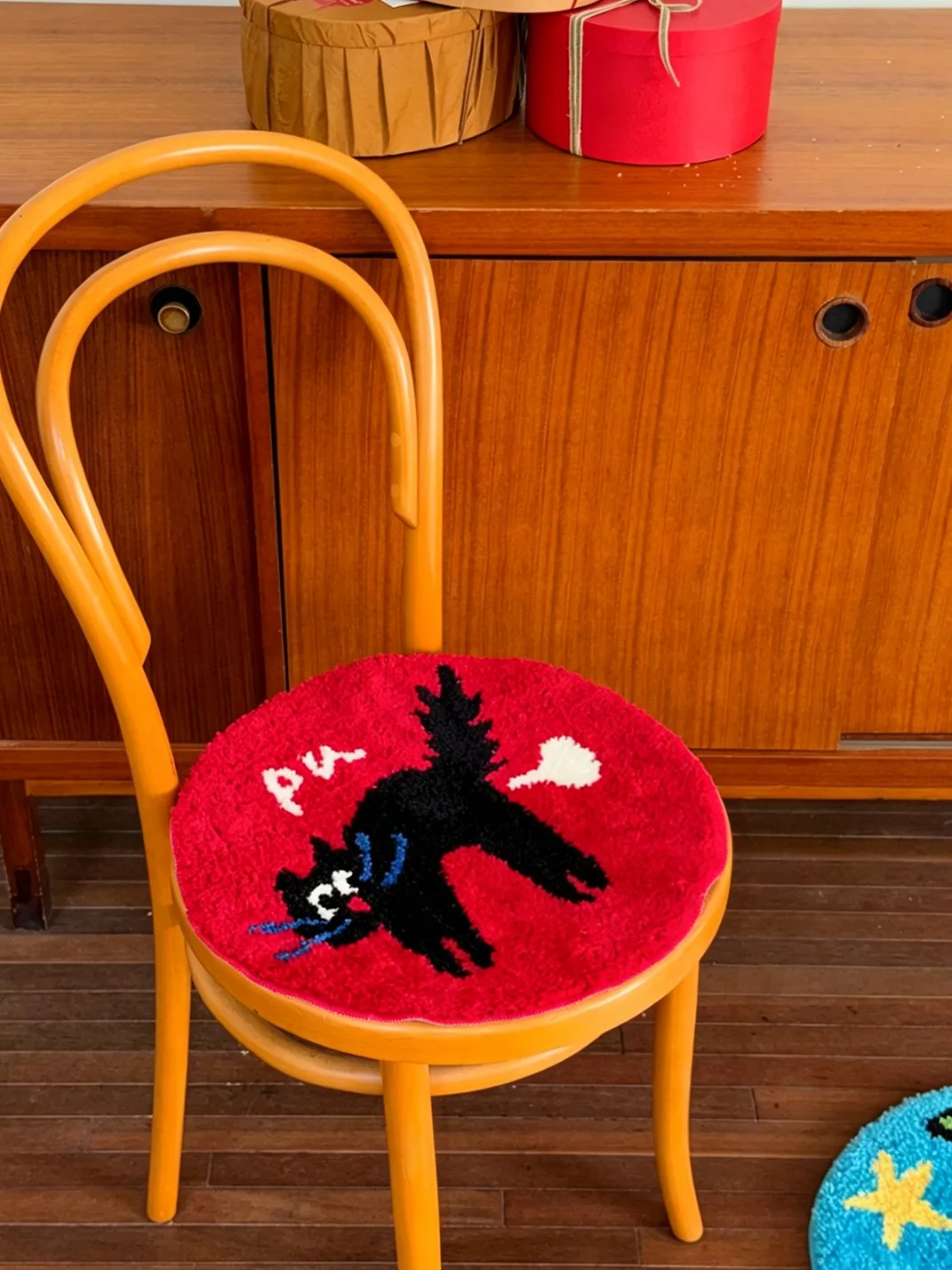 Click | Round Cartoon Animal Tufted Chair Cushion