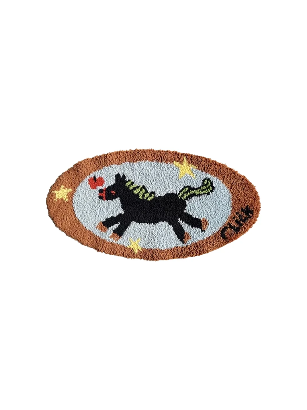 Click | Tufted Oval Horse Pattern Rug
