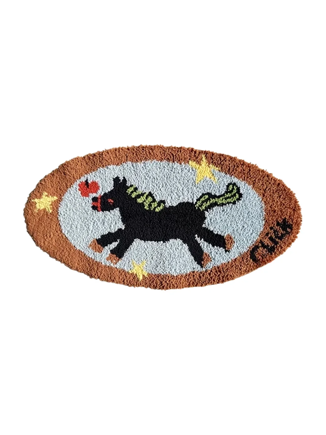Click | Tufted Oval Horse Pattern Rug