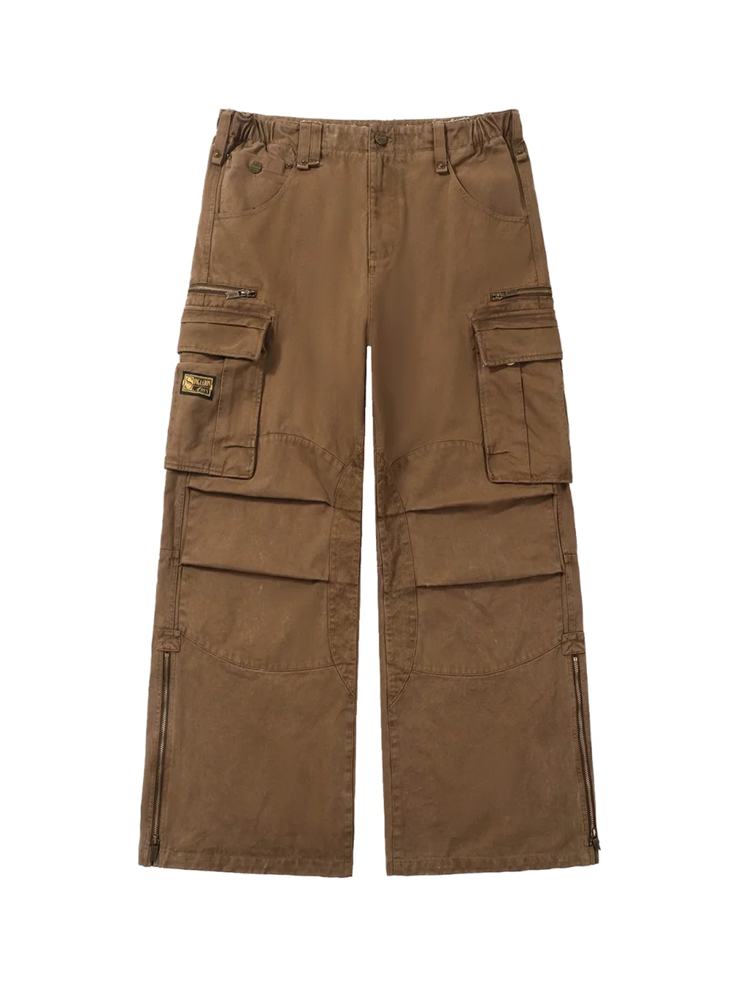 SONGAADON | Loose Fit Multi-Pocket Washed Cargo Pants