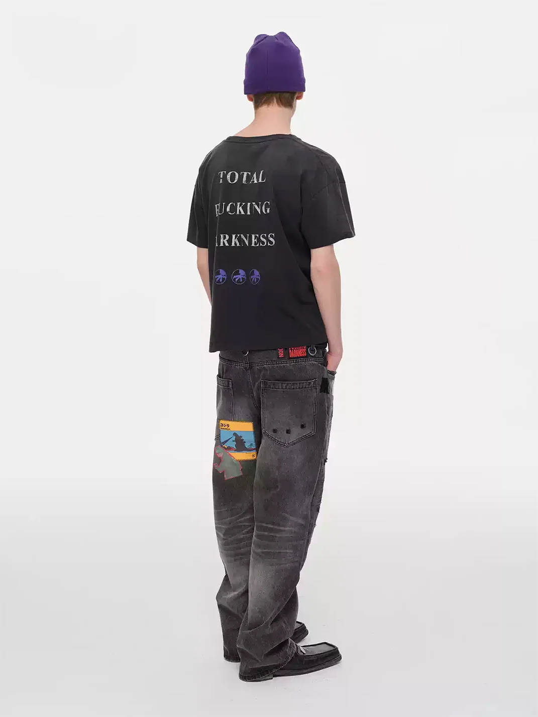 SONGAADON | Distressed Washed Centipede Graphic T-Shirt
