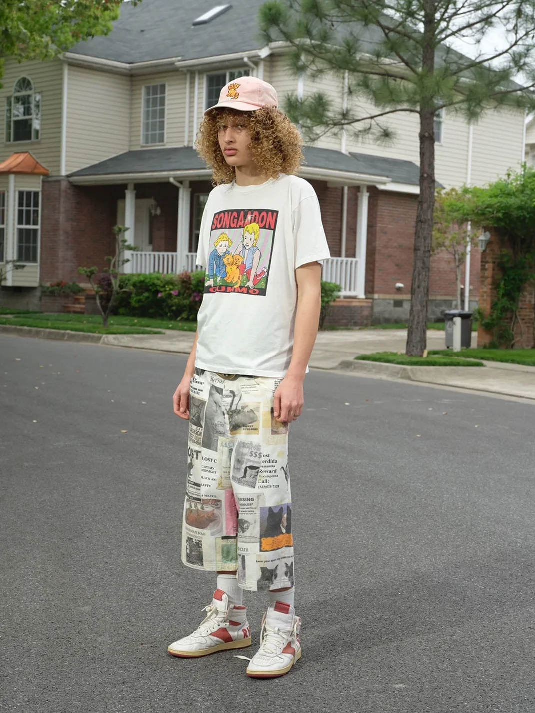 SONGAADON | Washed Graphic Print Cotton T-Shirt
