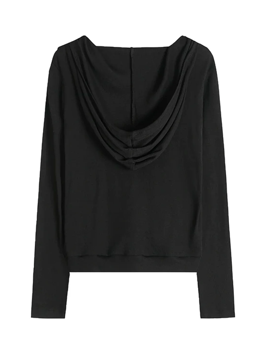 BIGGOLD | Slim Fit Graphic Hooded Long Sleeve T-Shirt