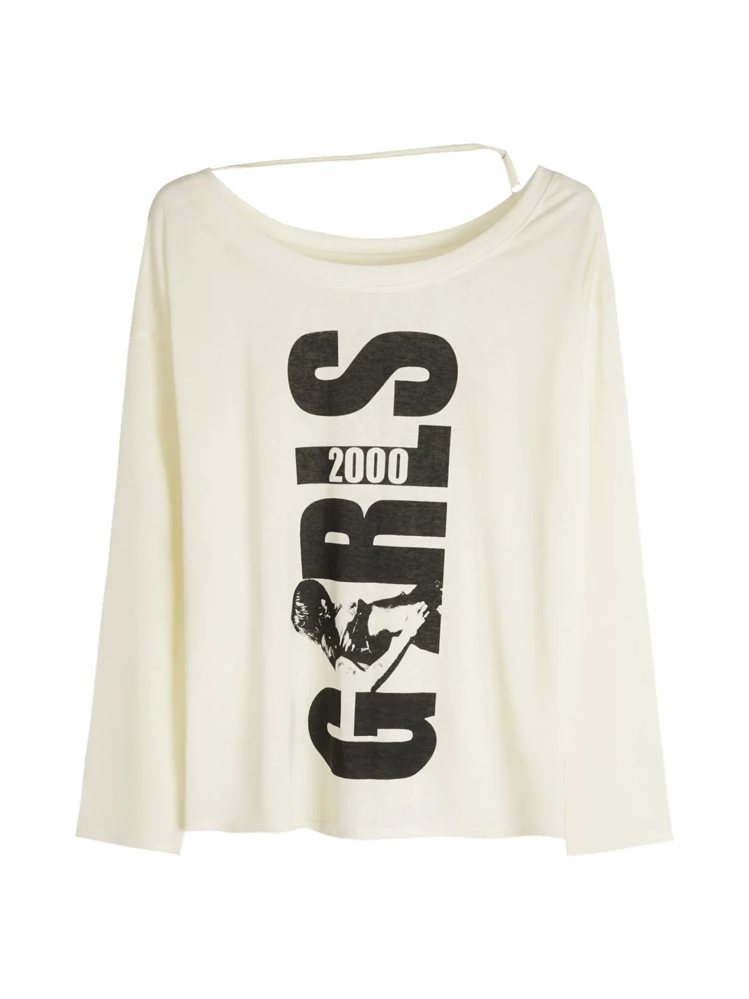 BIGGOLD | Loose Off-Shoulder Long-Sleeve T-Shirt