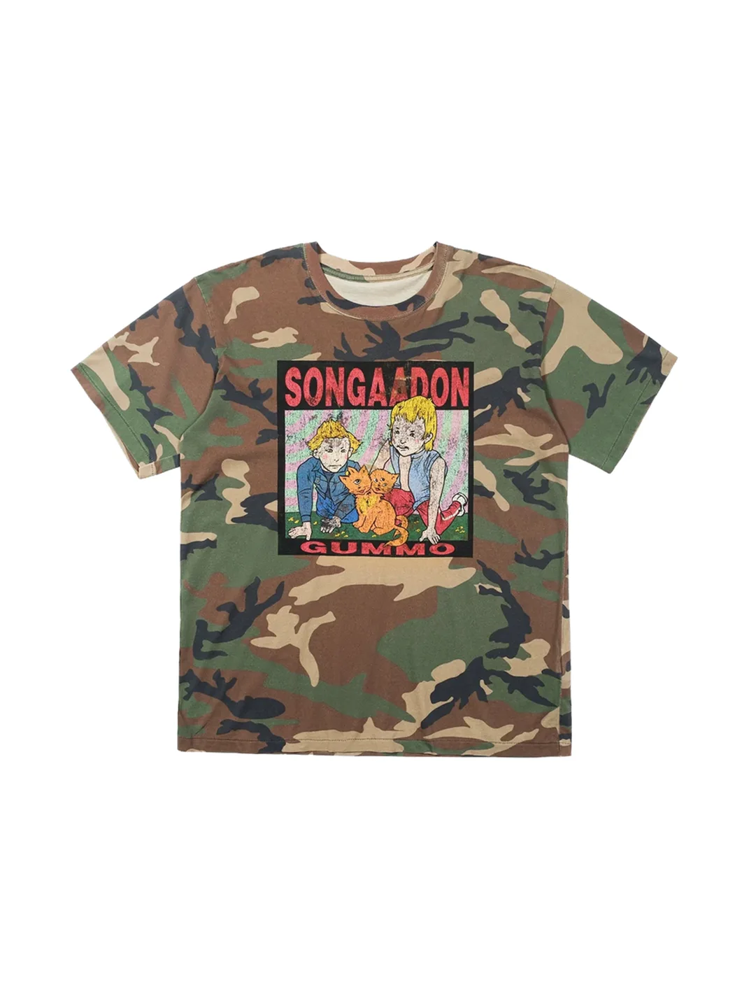 SONGAADON | Washed Graphic Print Cotton T-Shirt