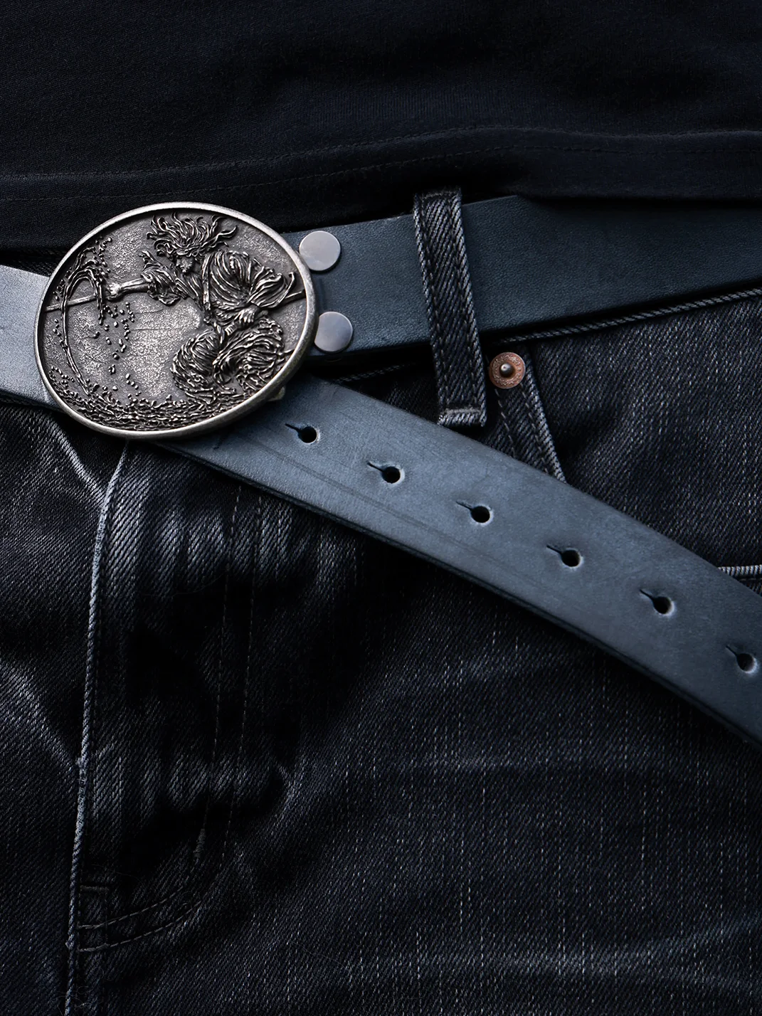VOWPROGRESS | Miyamoto Musashi Cowhide Belt With Brass Buckle