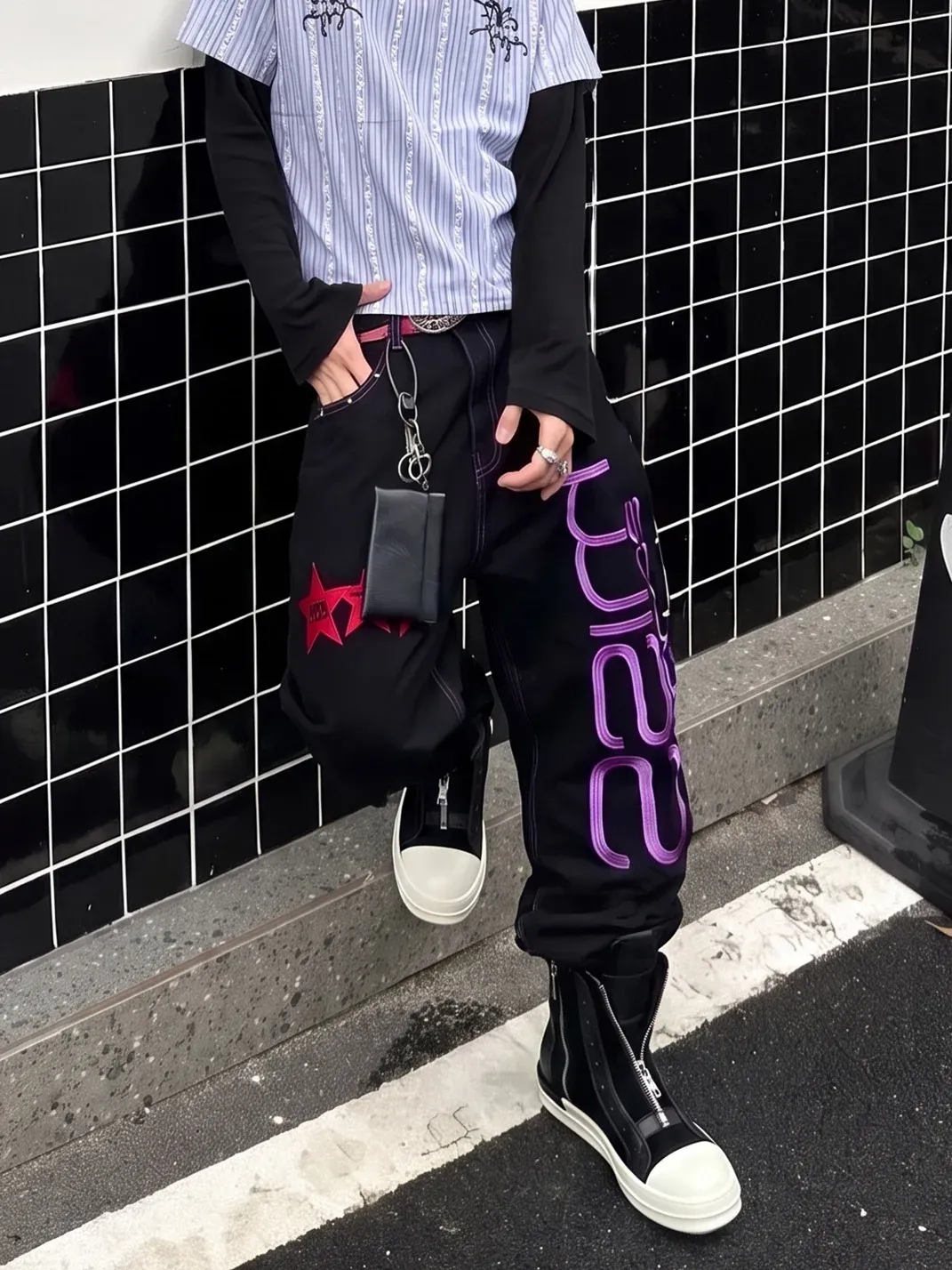 SELVMAKE | High-Top Double-Zip Platform Sneakers