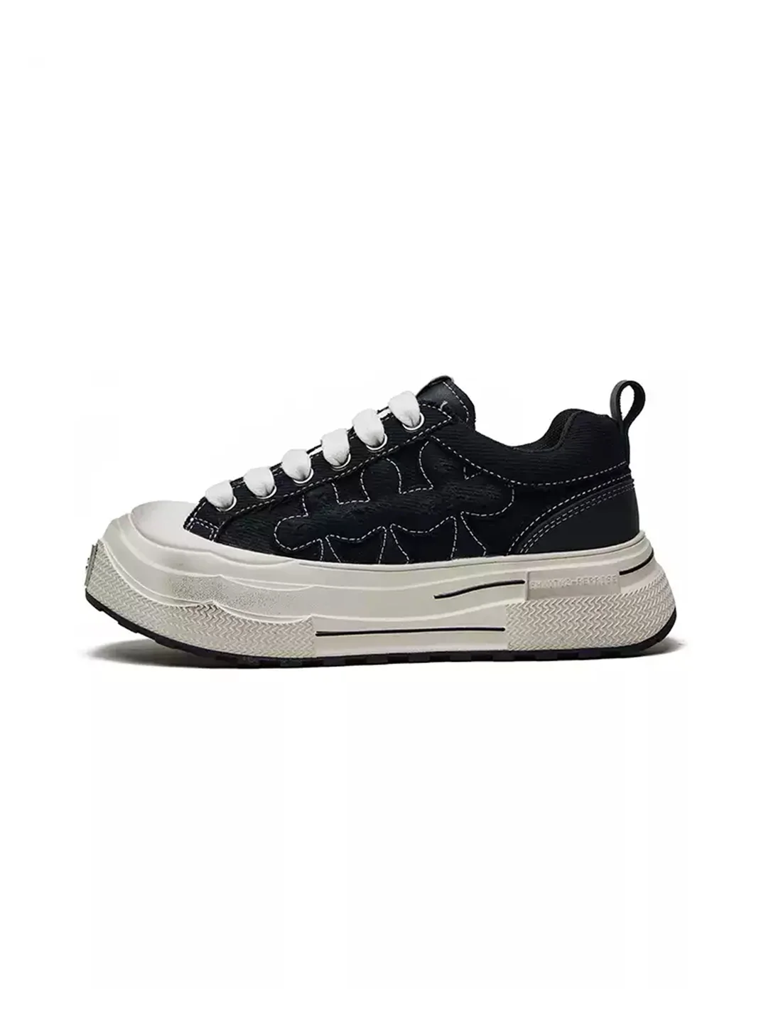Shootbrand | Distressed Platform Canvas Sneakers