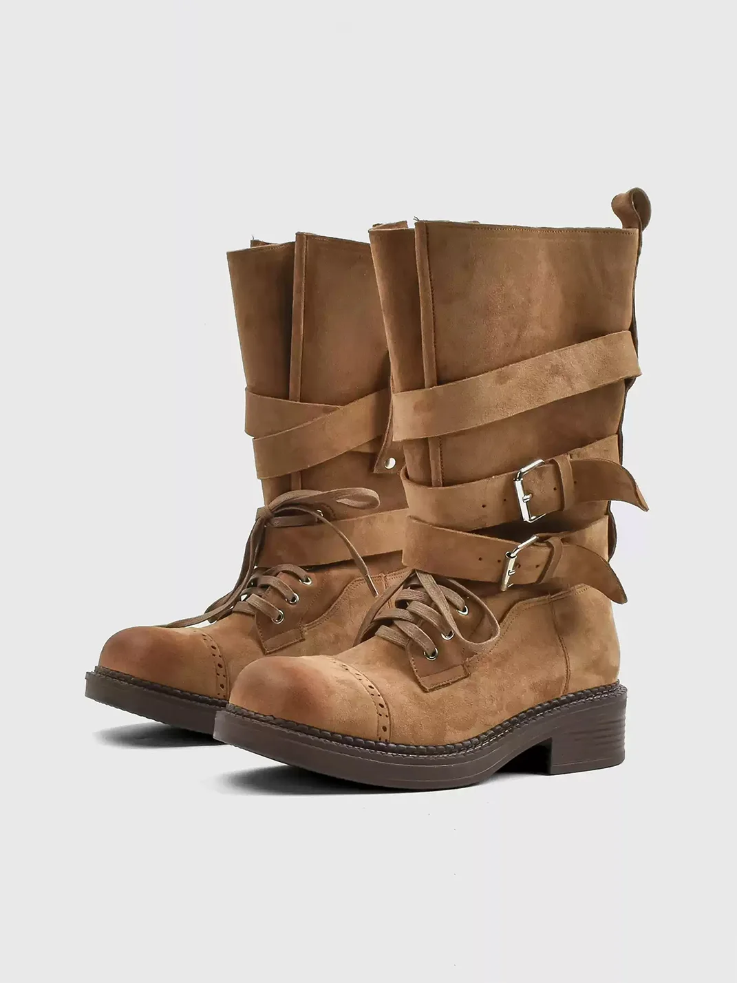 In lucky | Round Toe Western Biker Boots