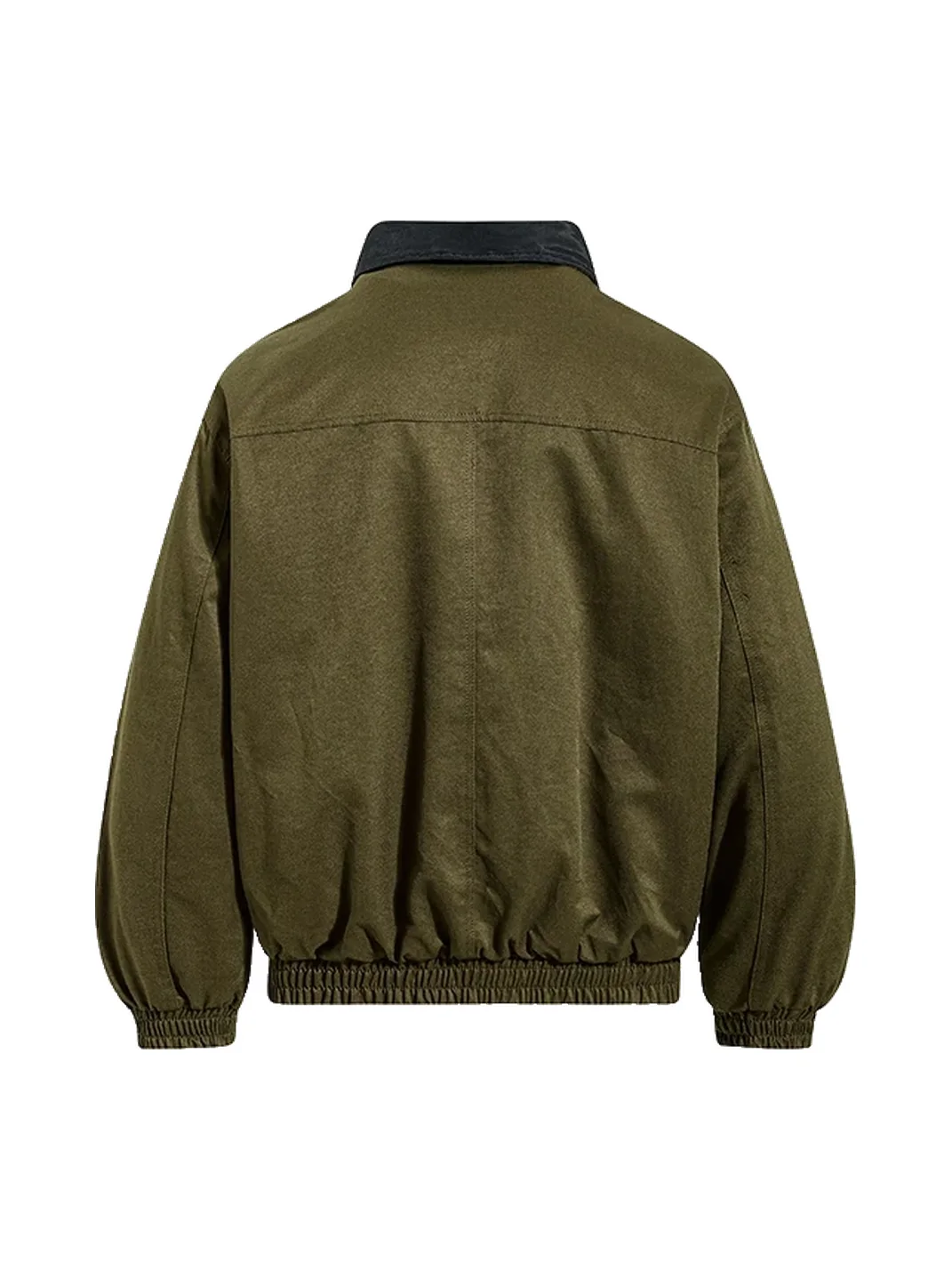 BIGGOLD | Loose-Fit Contrast Collar Zip Jacket