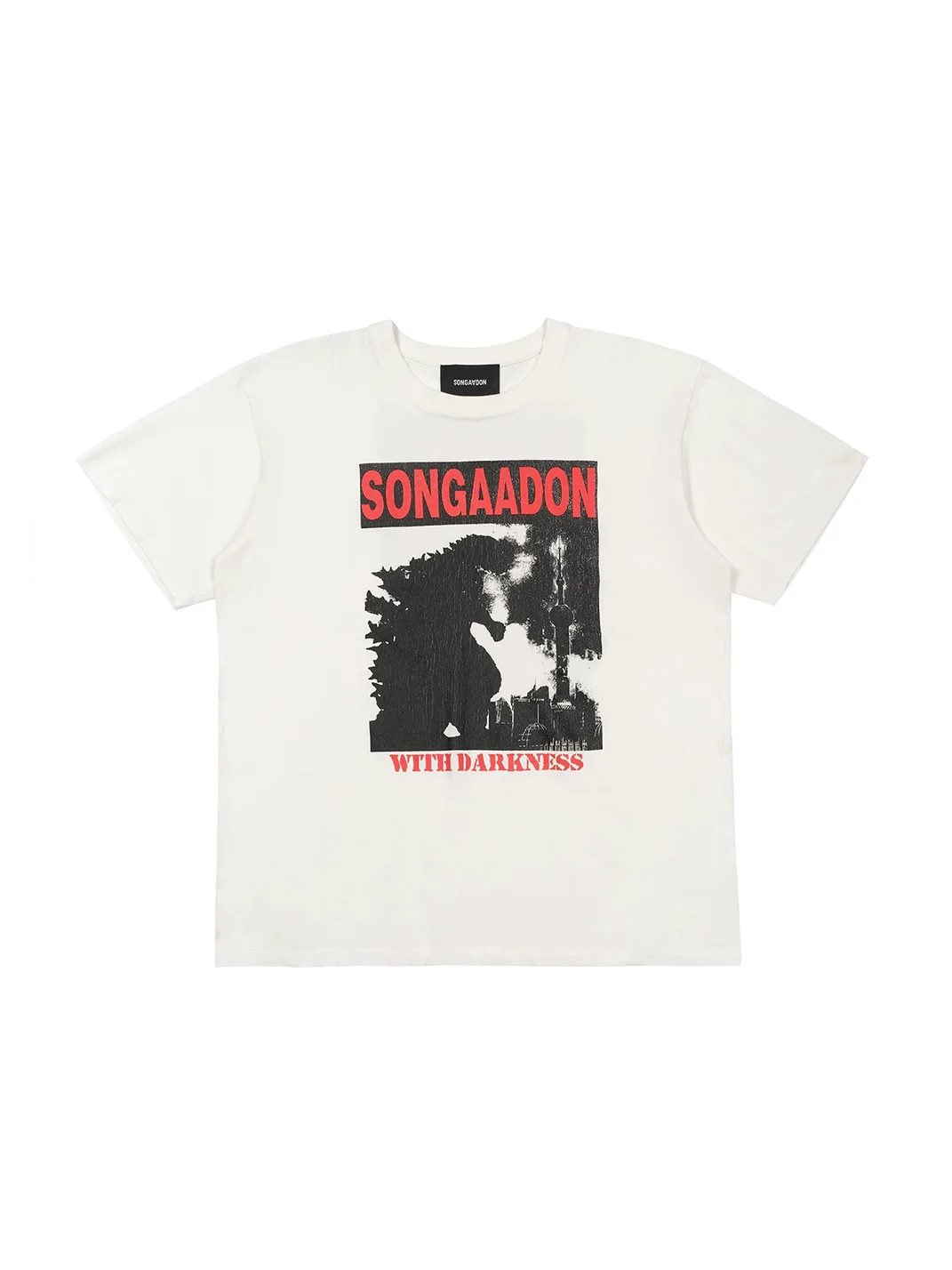 SONGAADON | Godzilla Graphic Distressed Washed T-Shirt