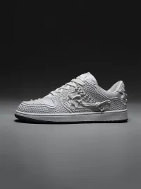 SGSX | White Armor Embossed Casual Sneakers