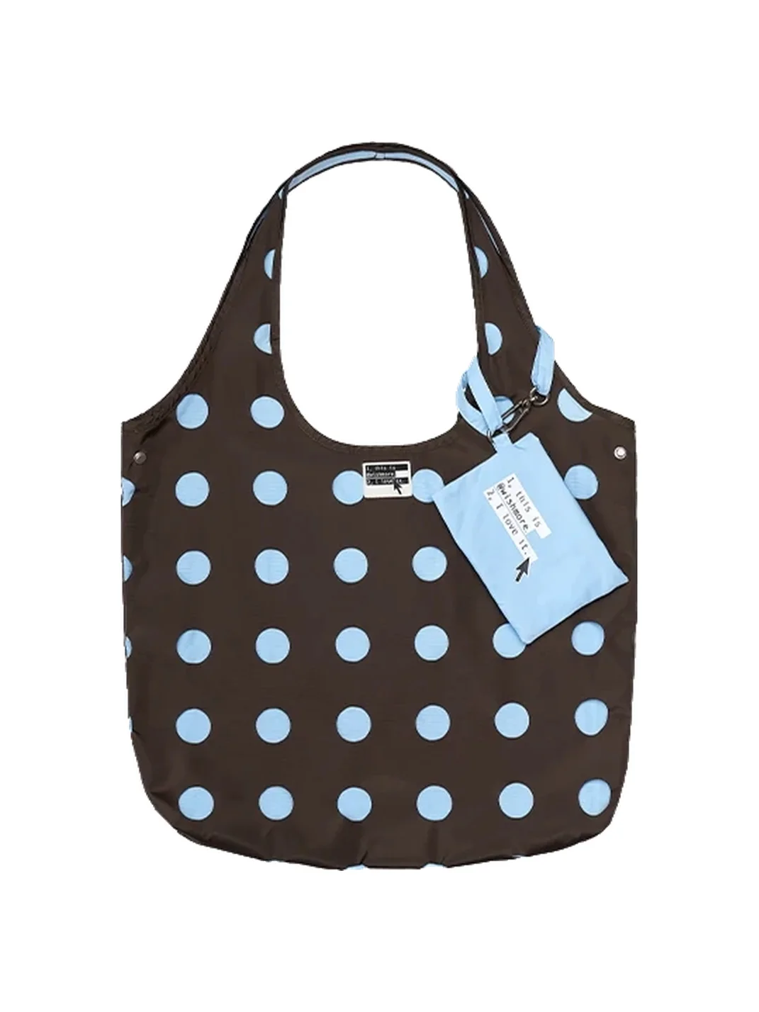 Wishmore | Perforated Polka Dot Shoulder Tote Bag