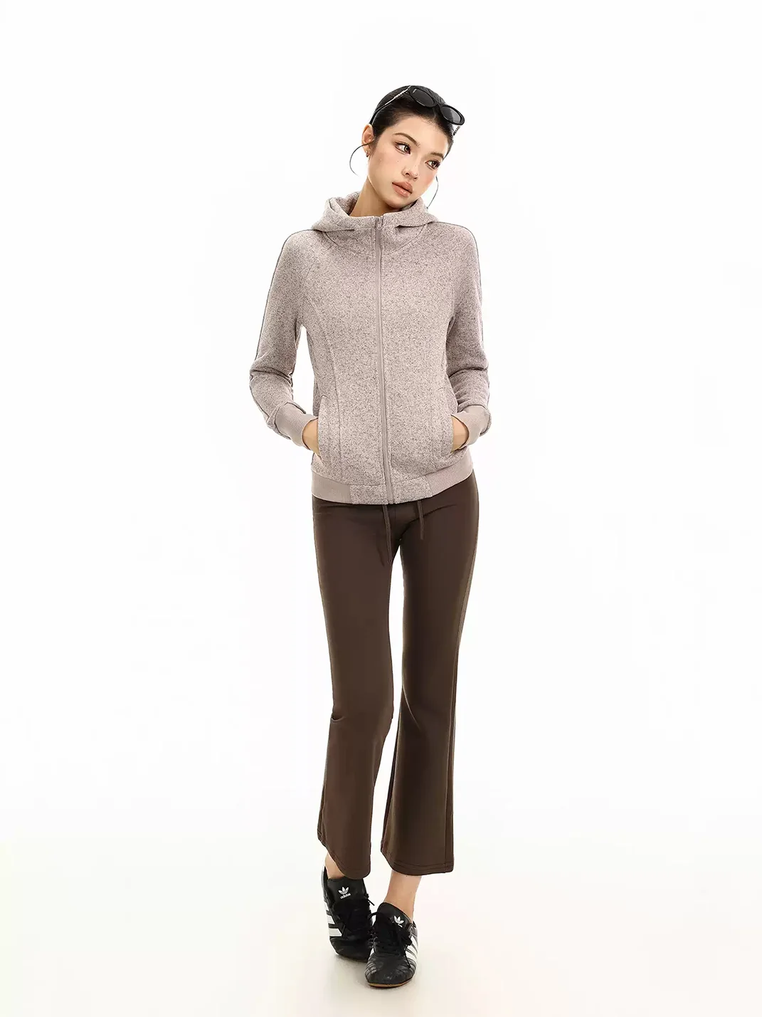 BIGGOLD | Cropped Hooded Zip Jacket
