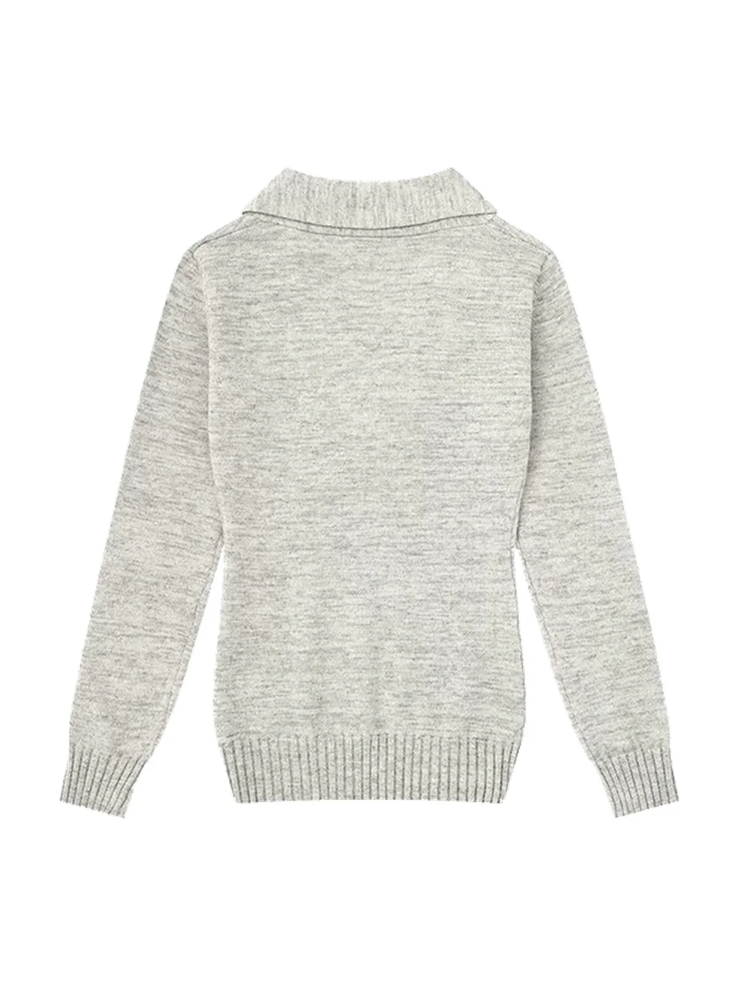 BIGGOLD | Slim Fit V-Neck Long Sleeve Knit Top