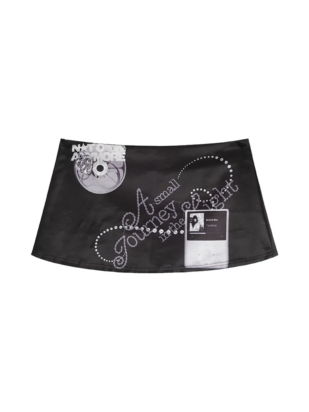 BIGGOLD | Low-Rise Satin Graphic Mini Skirt