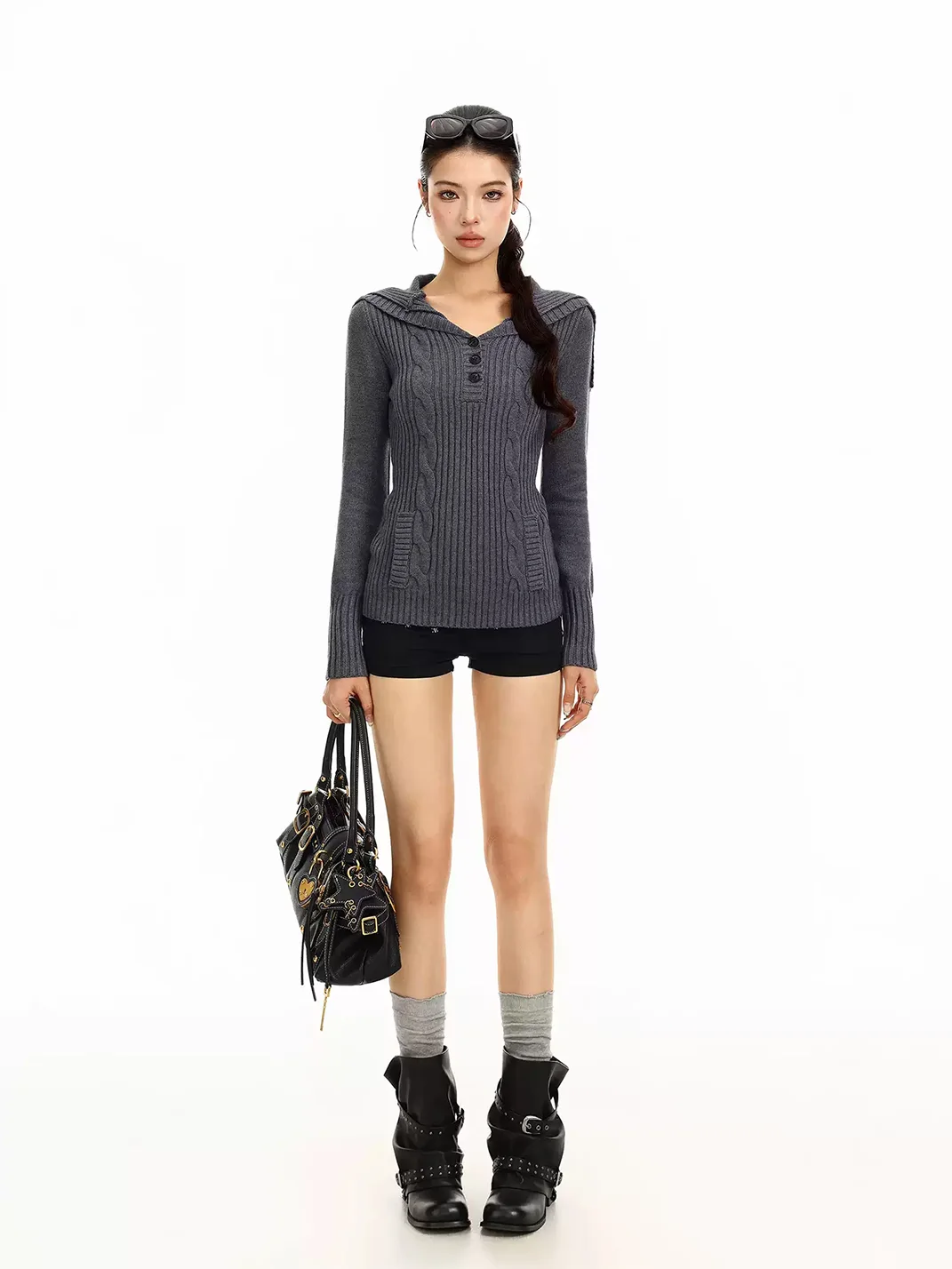 BIGGOLD | Slim Fit Pullover Knit Sweater