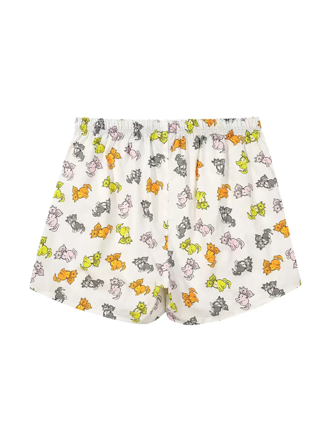 SONGAADON | All-Over Cat Print Loose Cotton Boxer Shorts