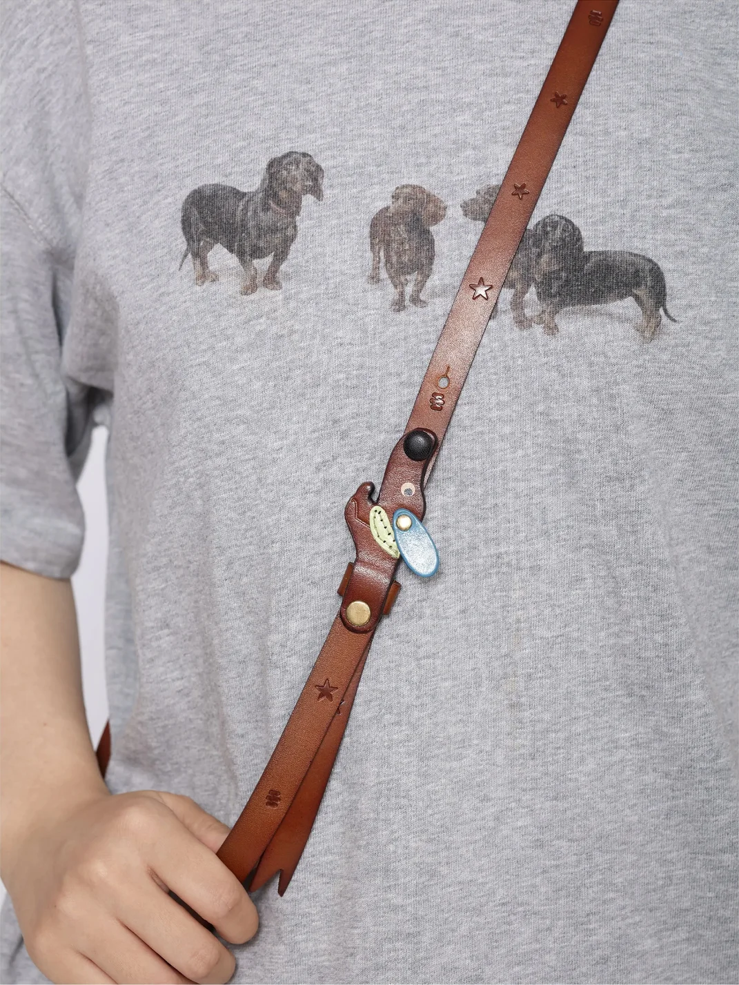 Wishmore | Dachshund Leather Crossbody Phone Strap