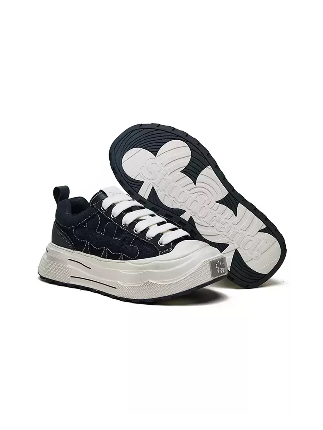 Shootbrand | Distressed Platform Canvas Sneakers