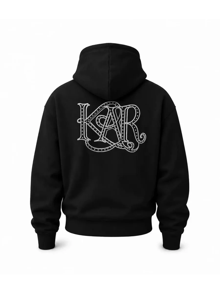 KARMANISTIC | Vintage Oversized Zip-Up Hooded Sweatshirt - 2
