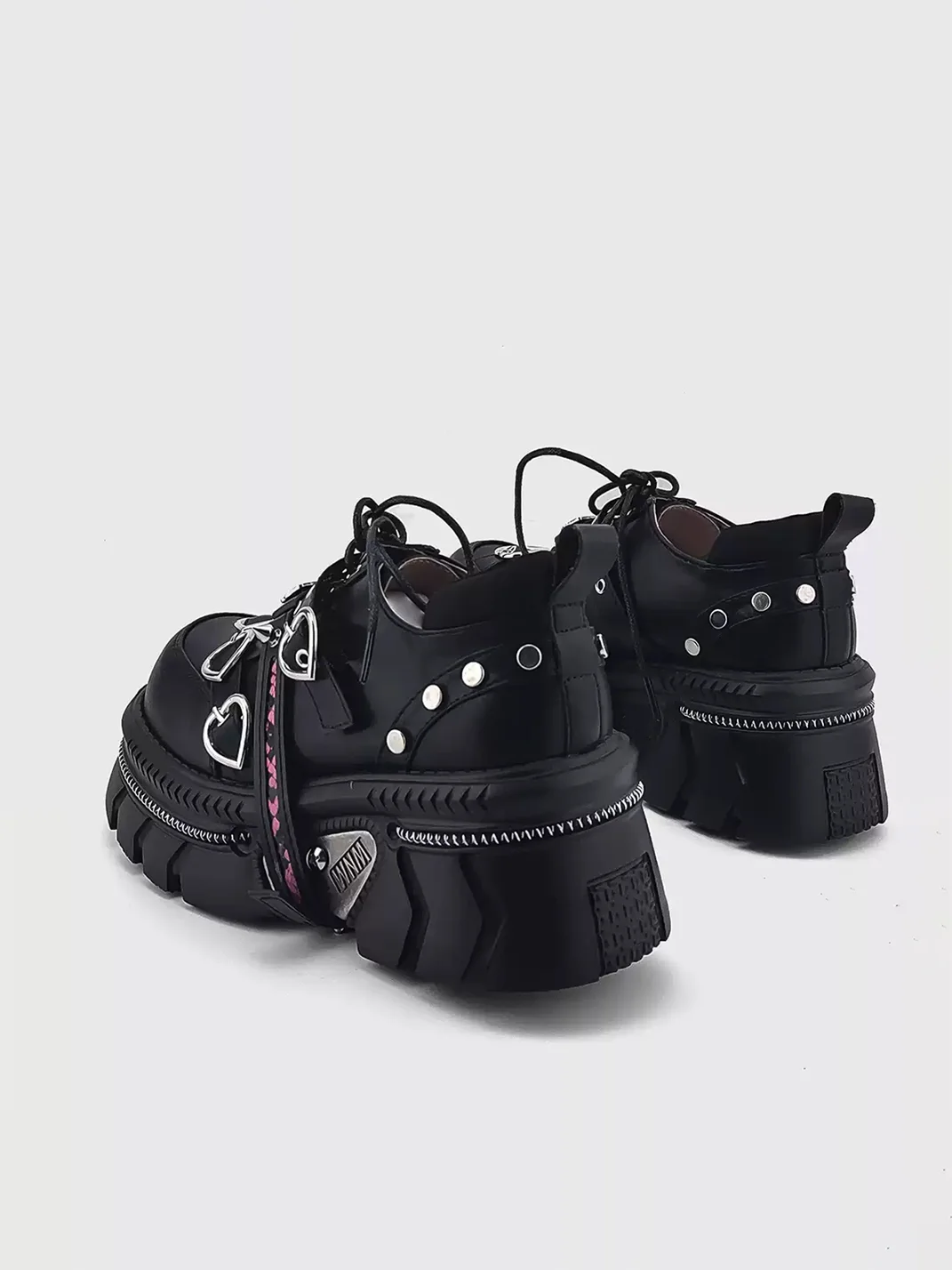 In lucky | Punk Chunky Platform Lace-Up Shoes