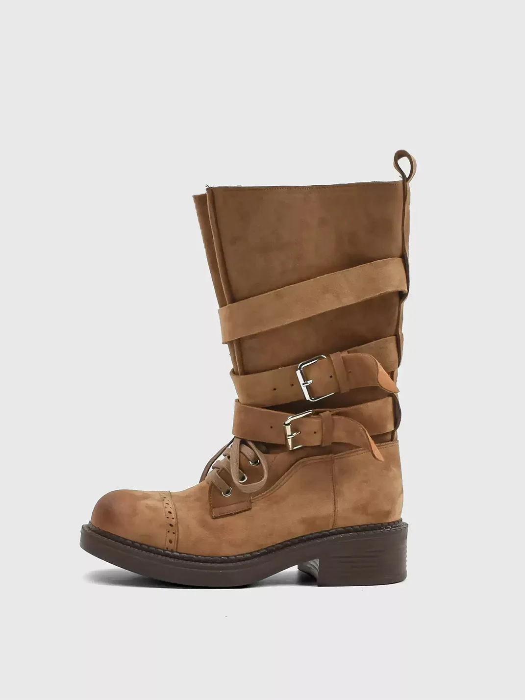 In lucky | Round Toe Western Biker Boots