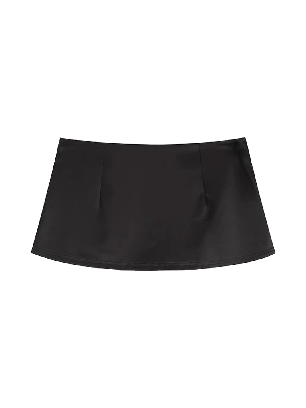 BIGGOLD | Low-Rise Satin Graphic Mini Skirt