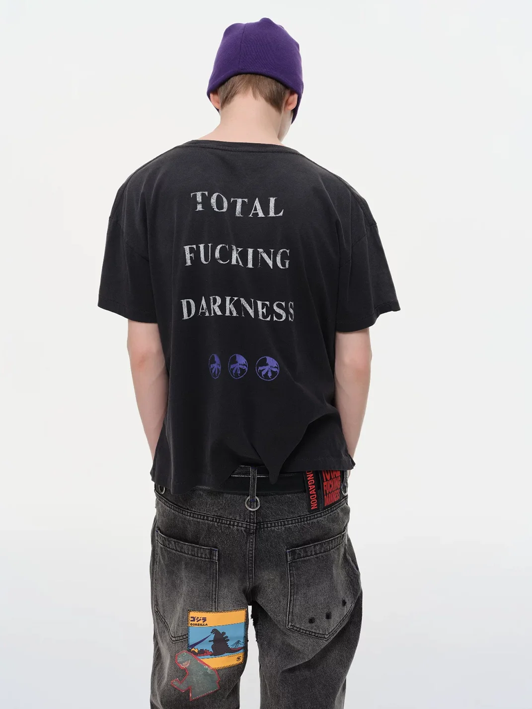SONGAADON | Distressed Washed Centipede Graphic T-Shirt