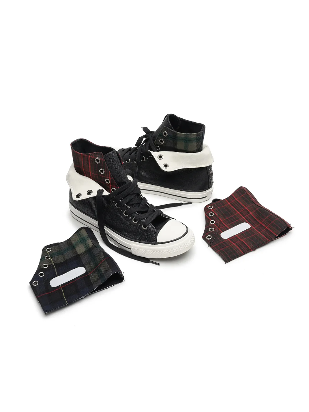 Tiesake | Modular Lambskin Crystal Sole Canvas Sneakers