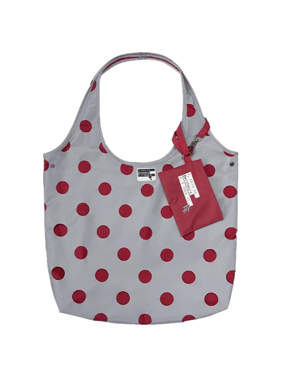 Wishmore | Perforated Polka Dot Shoulder Tote Bag