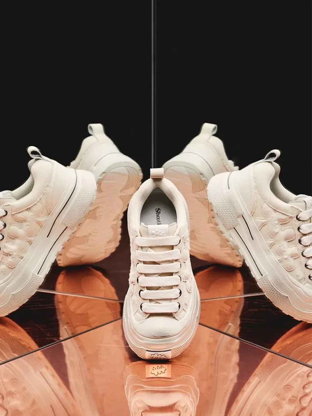 Shootbrand | Distressed Platform Retro Canvas Sneakers
