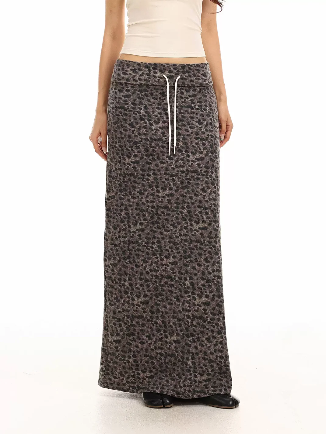 BIGGOLD | Fitted Leopard Print Maxi Skirt