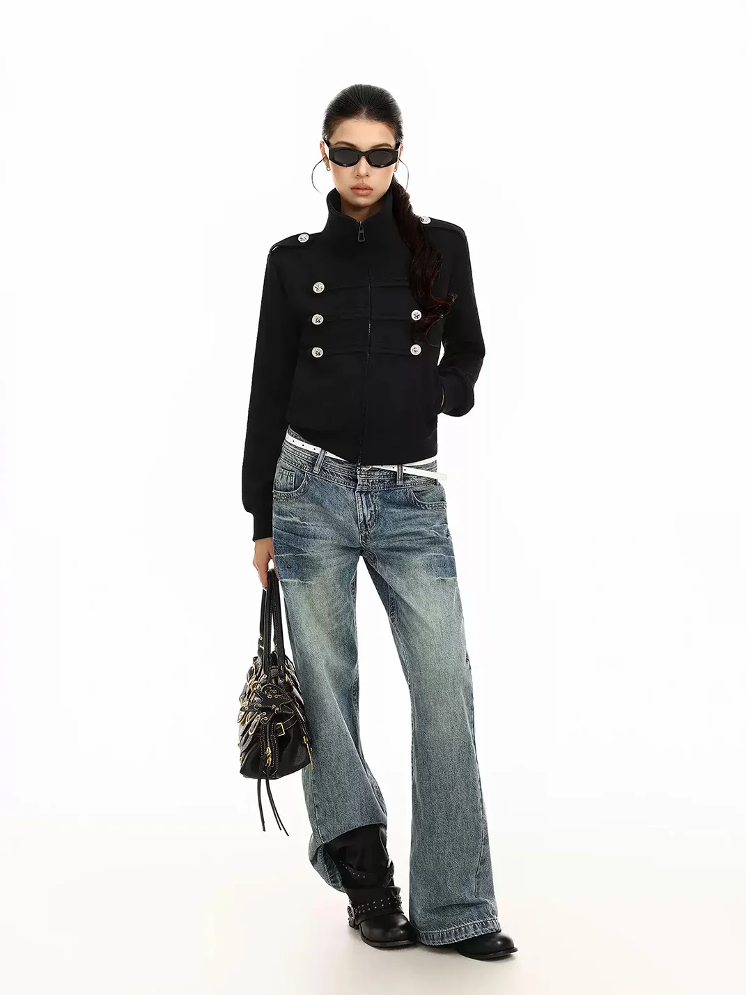BIGGOLD | Lapel Cardigan Sweatshirt Jacket