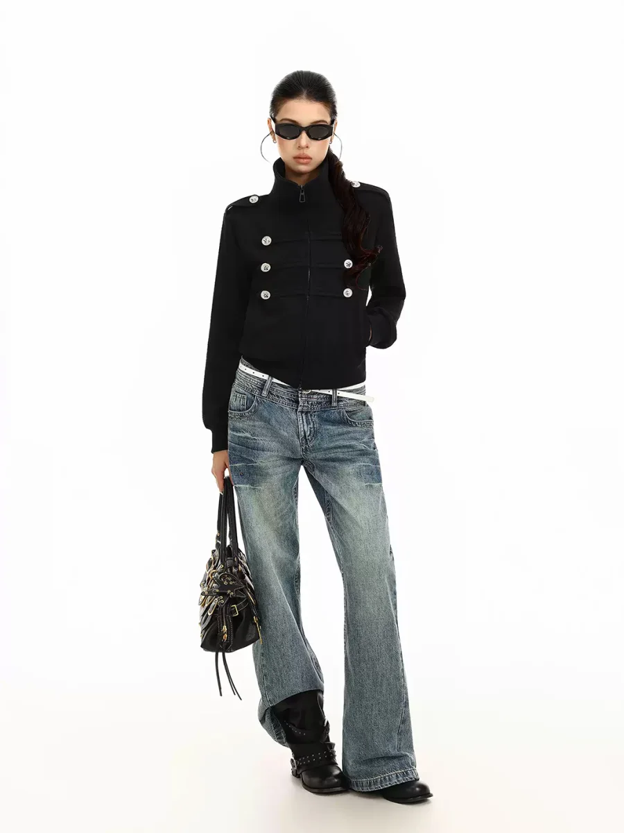 BIGGOLD | Lapel Cardigan Sweatshirt Jacket - 4