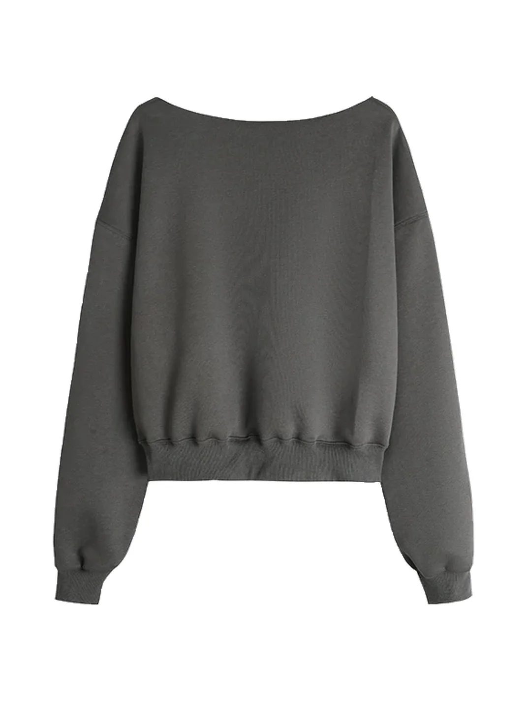 BIGGOLD | Loose Off-Shoulder Graphic Sweatshirt