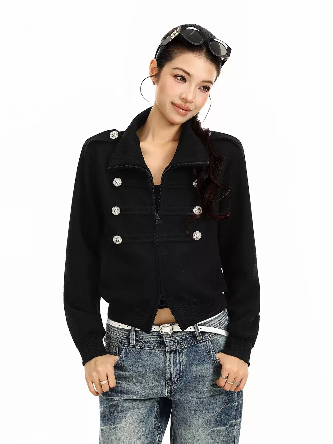 BIGGOLD | Lapel Cardigan Sweatshirt Jacket