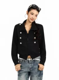 BIGGOLD | Lapel Cardigan Sweatshirt Jacket