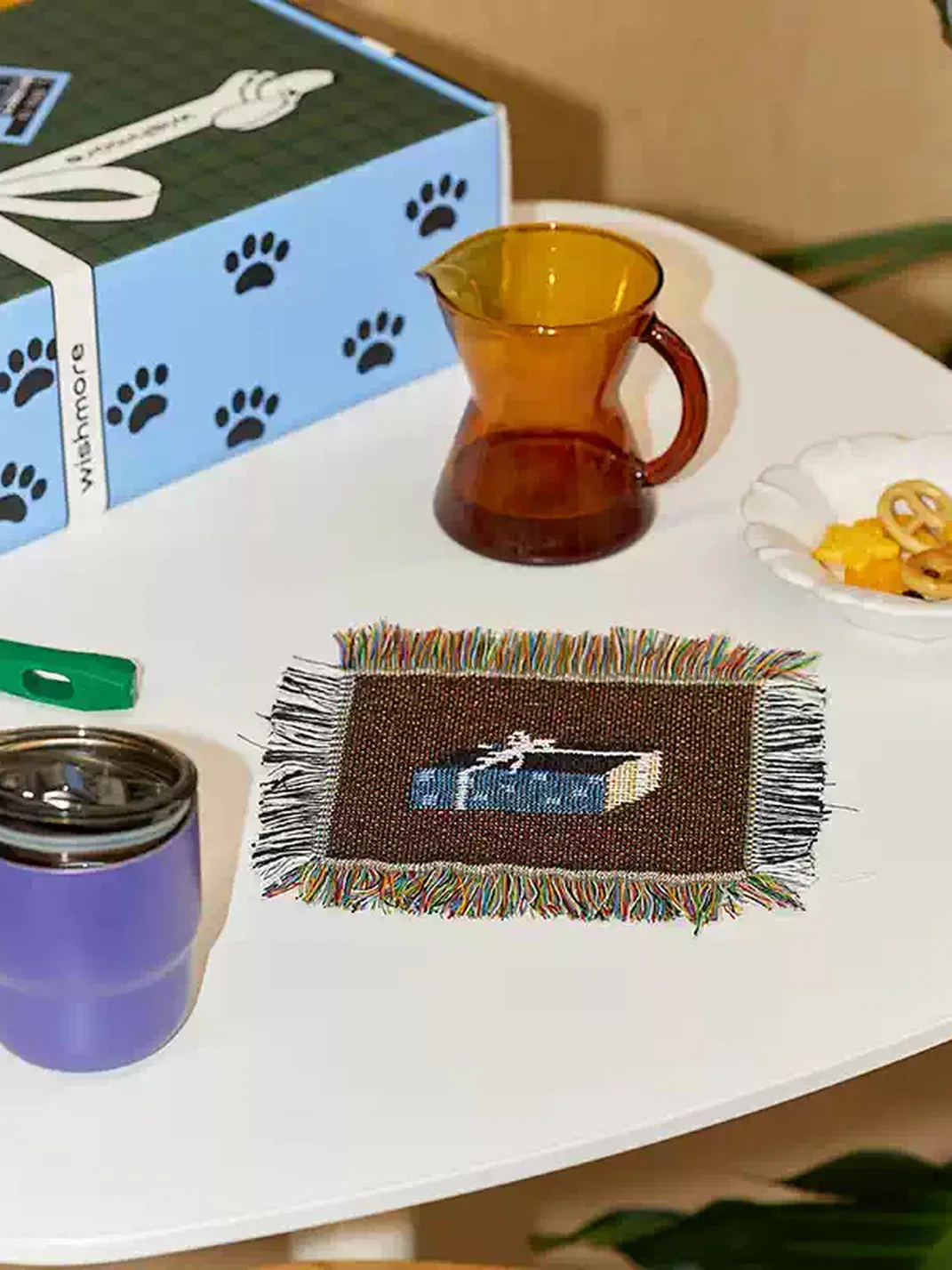 Wishmore | Woven Embroidered Tassel Coaster