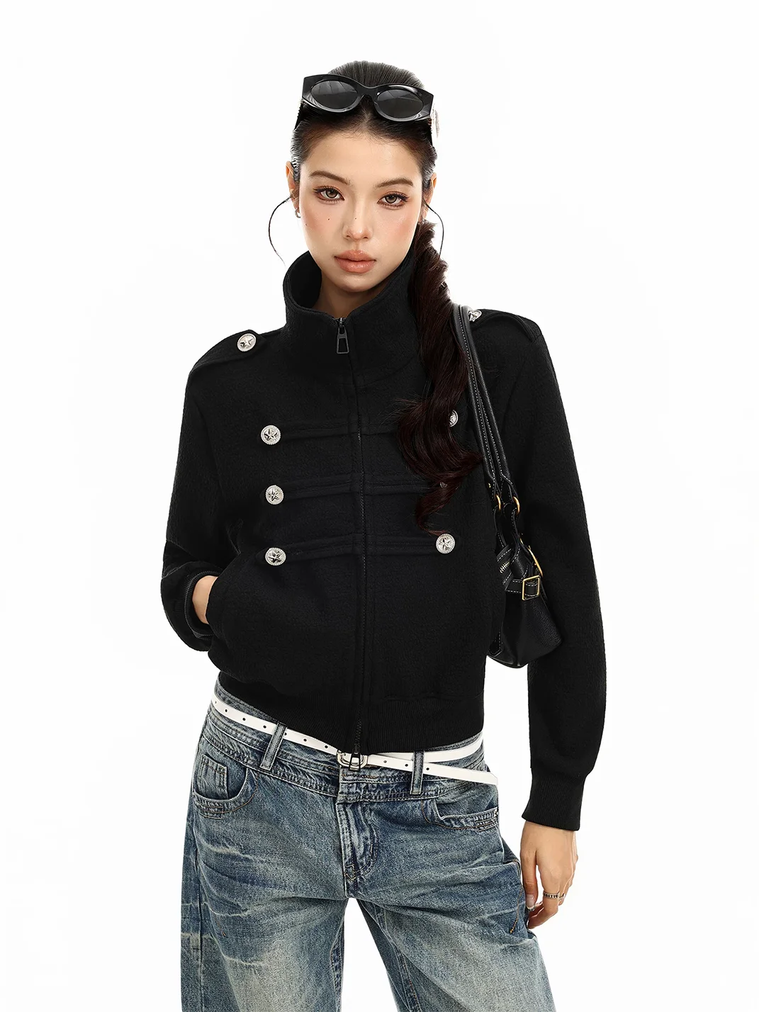 BIGGOLD | Lapel Cardigan Sweatshirt Jacket