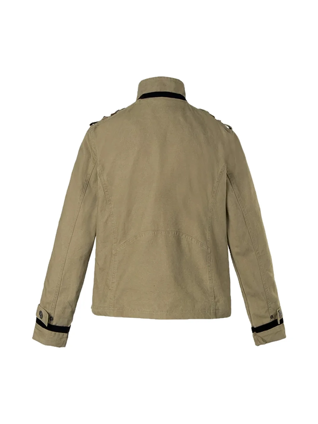 BIGGOLD | Cropped Double-Breasted Stand Collar Jacket
