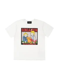 SONGAADON | Washed Graphic Print Cotton T-Shirt
