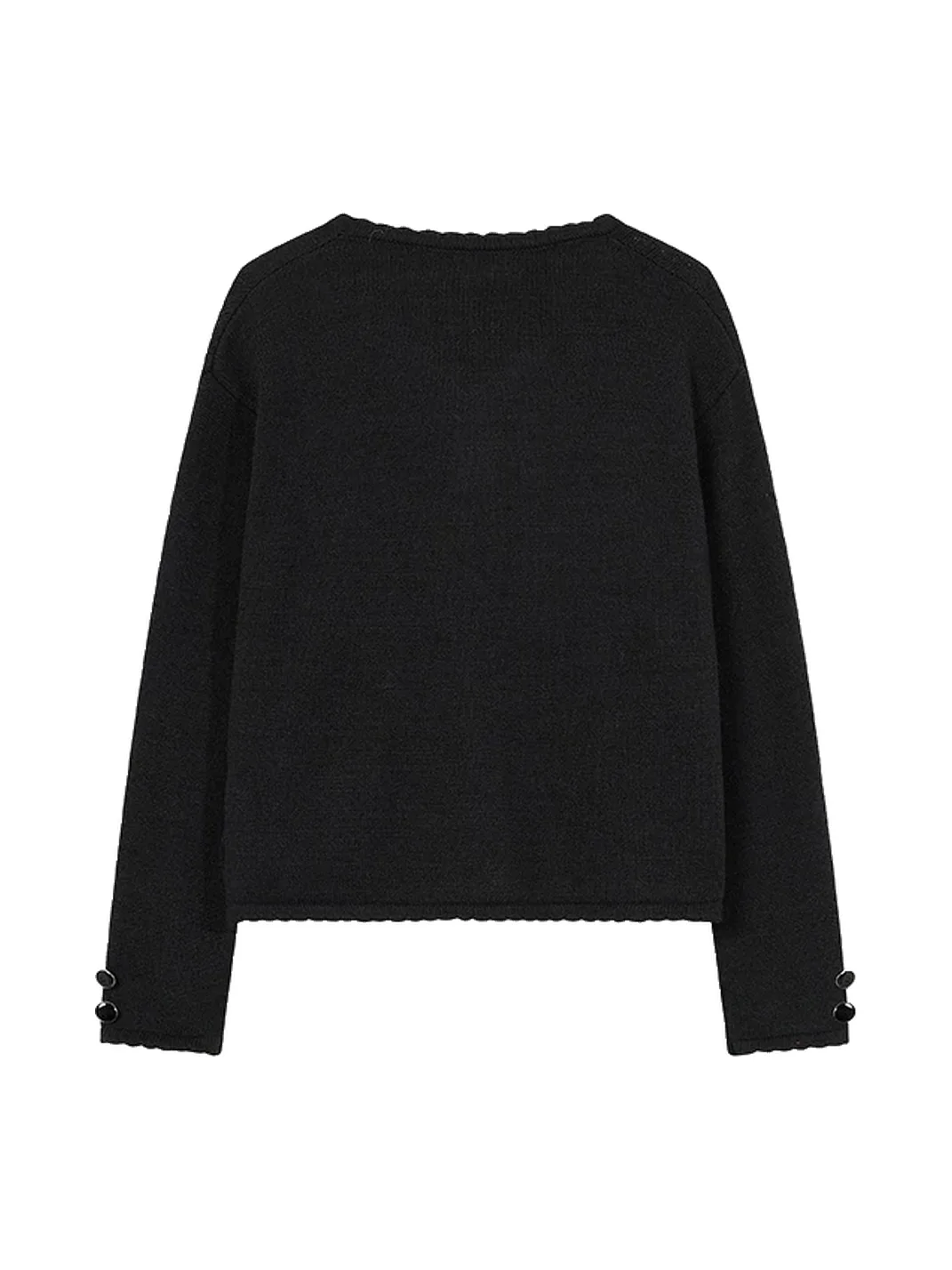 BIGGOLD | Cropped Button Knit Cardigan