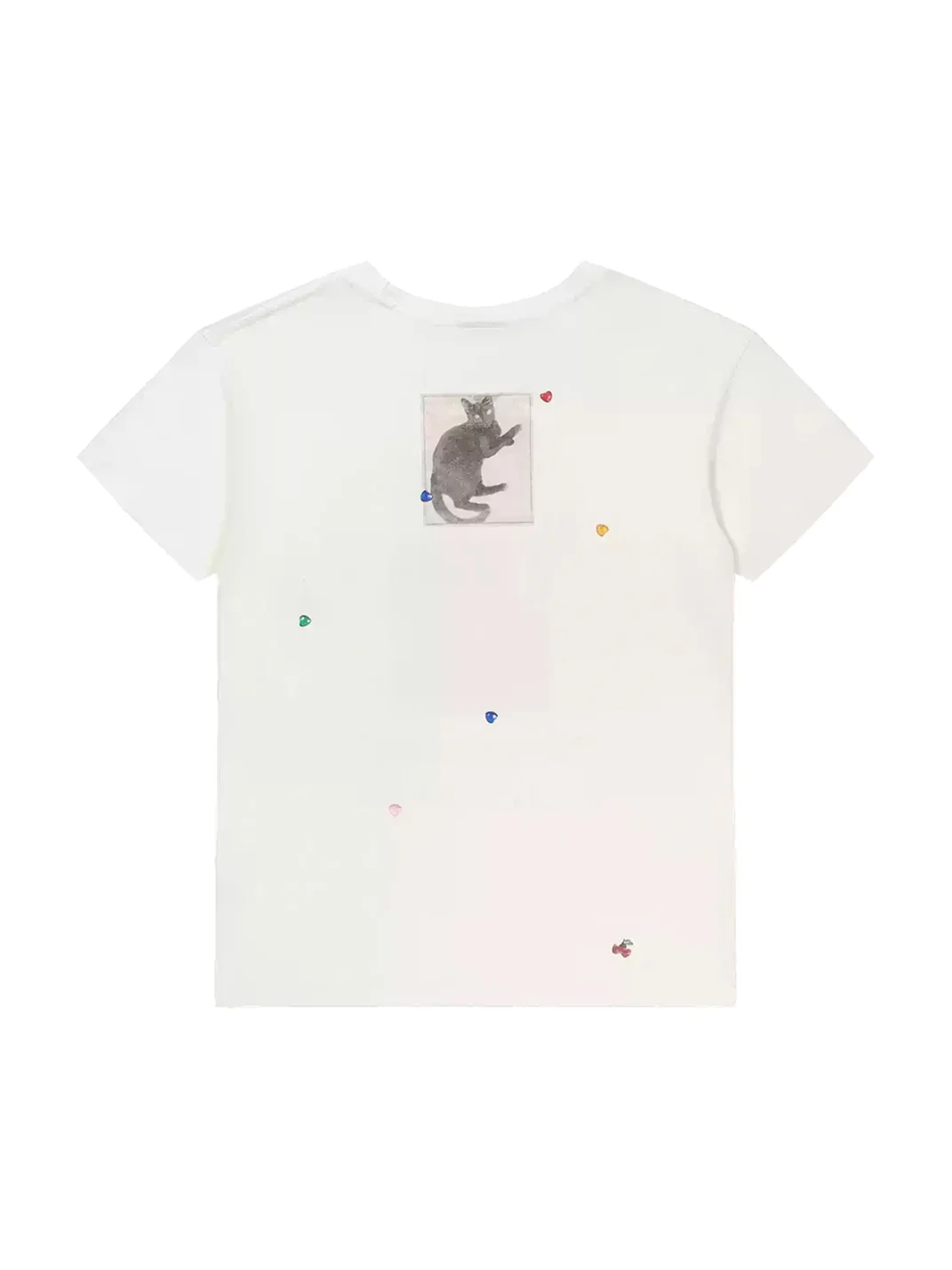 SONGAADON | Lost Cat Graphic Slim Fit Linen Blend T-Shirt