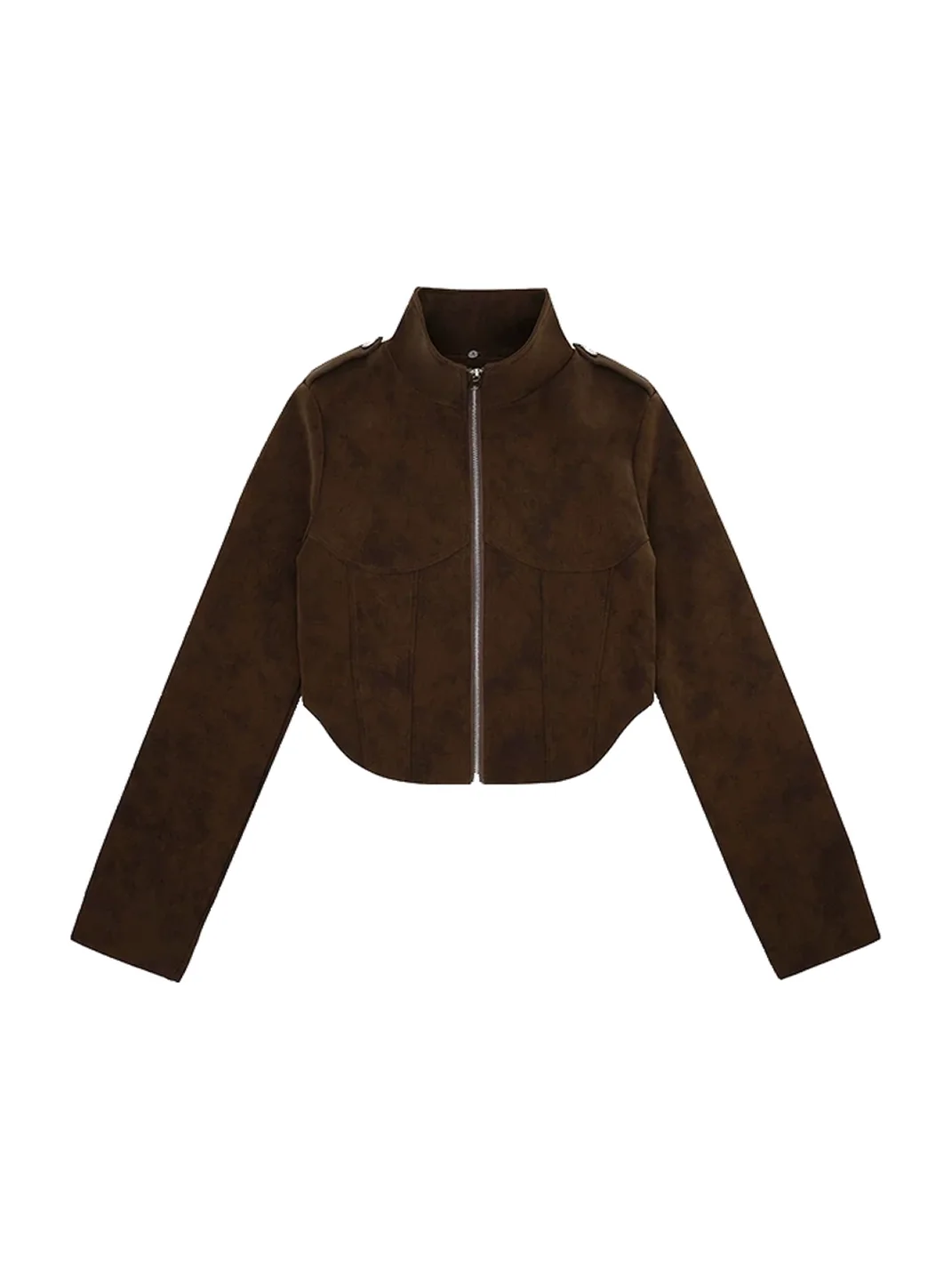 BIGGOLD | Retro Cropped Fuzzy Collar Jacket