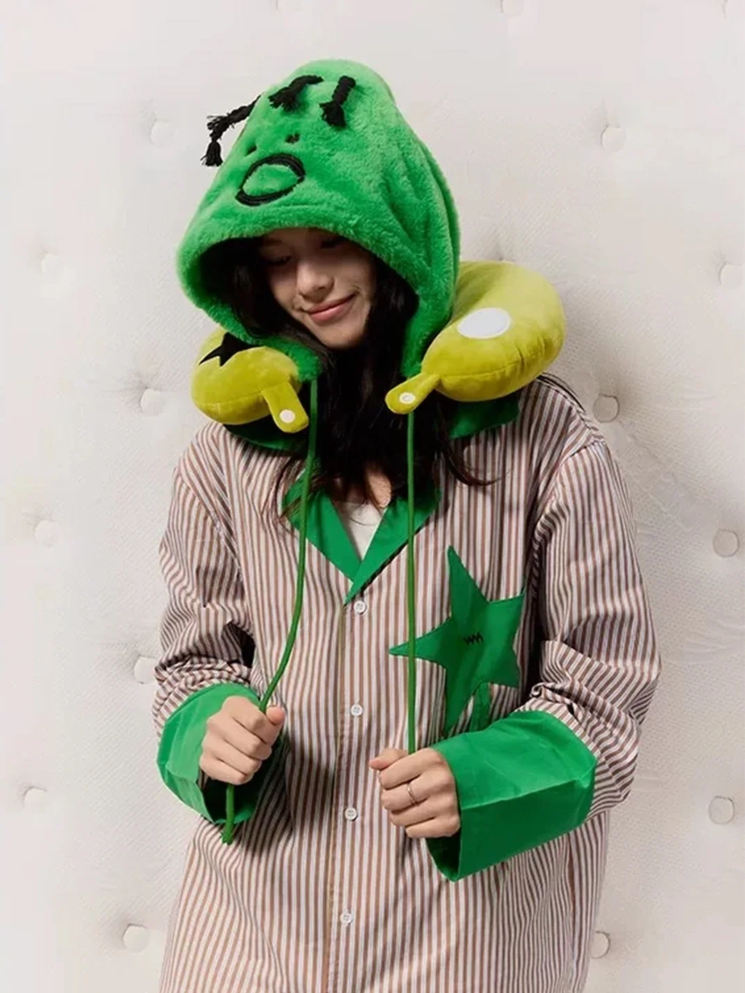 Wishmore | Hooded U-Shaped Plush Neck Pillow