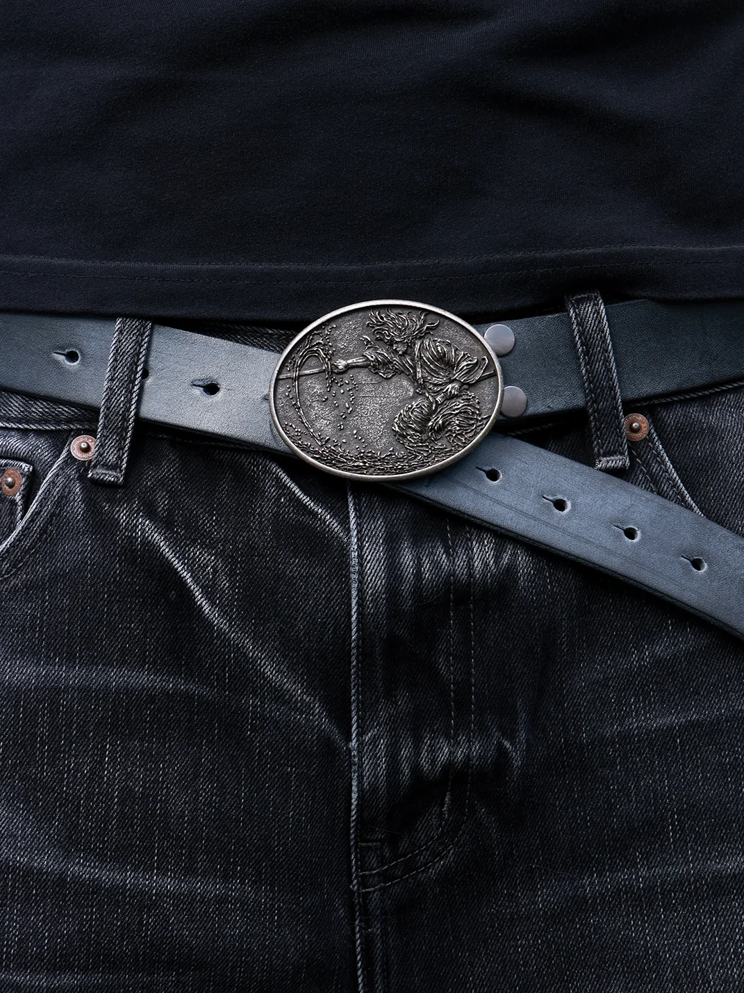 VOWPROGRESS | Miyamoto Musashi Cowhide Belt With Brass Buckle